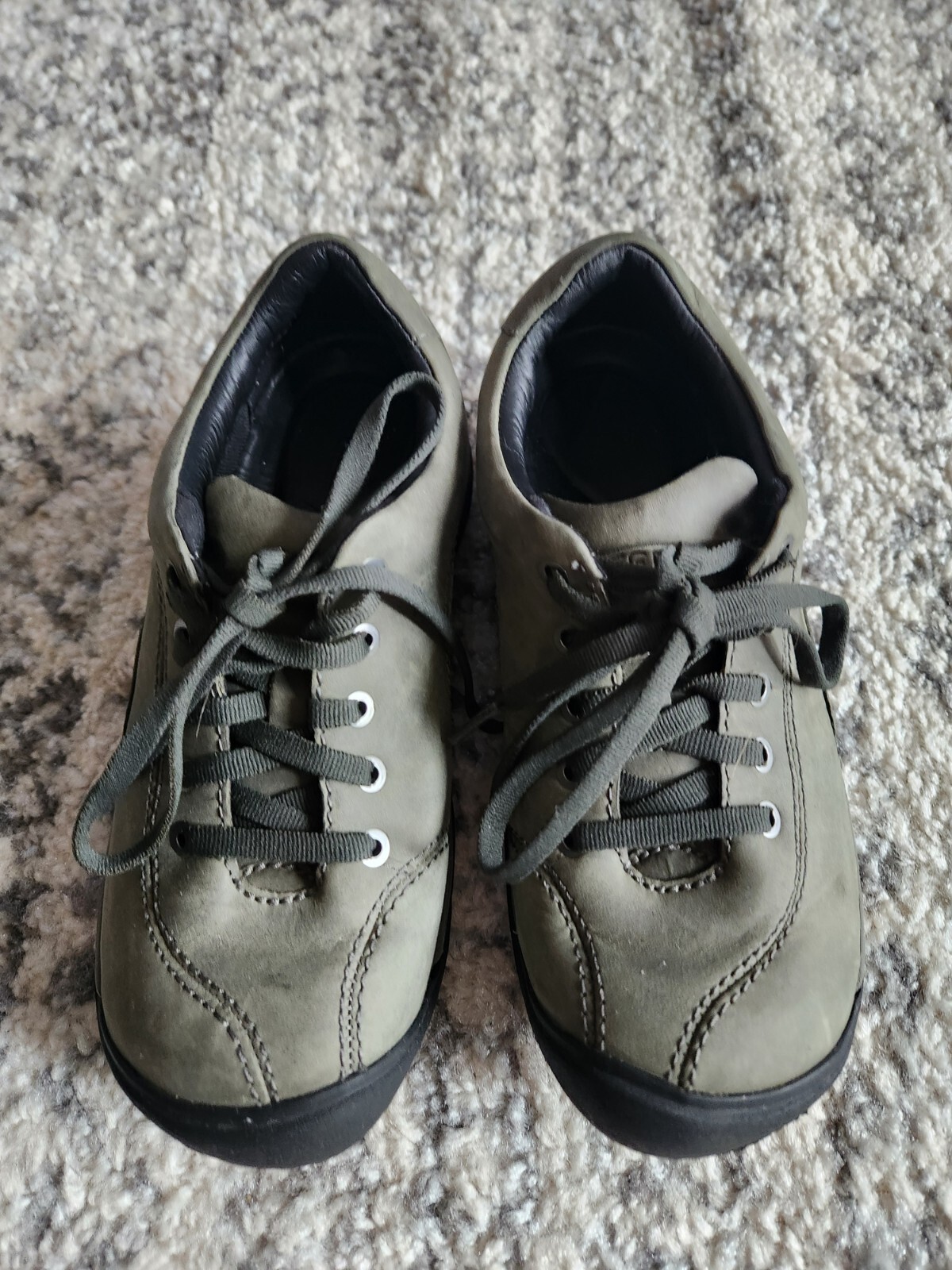 Scarpe da donna verdi Keen taglia 5 pelle con lacci da trekking