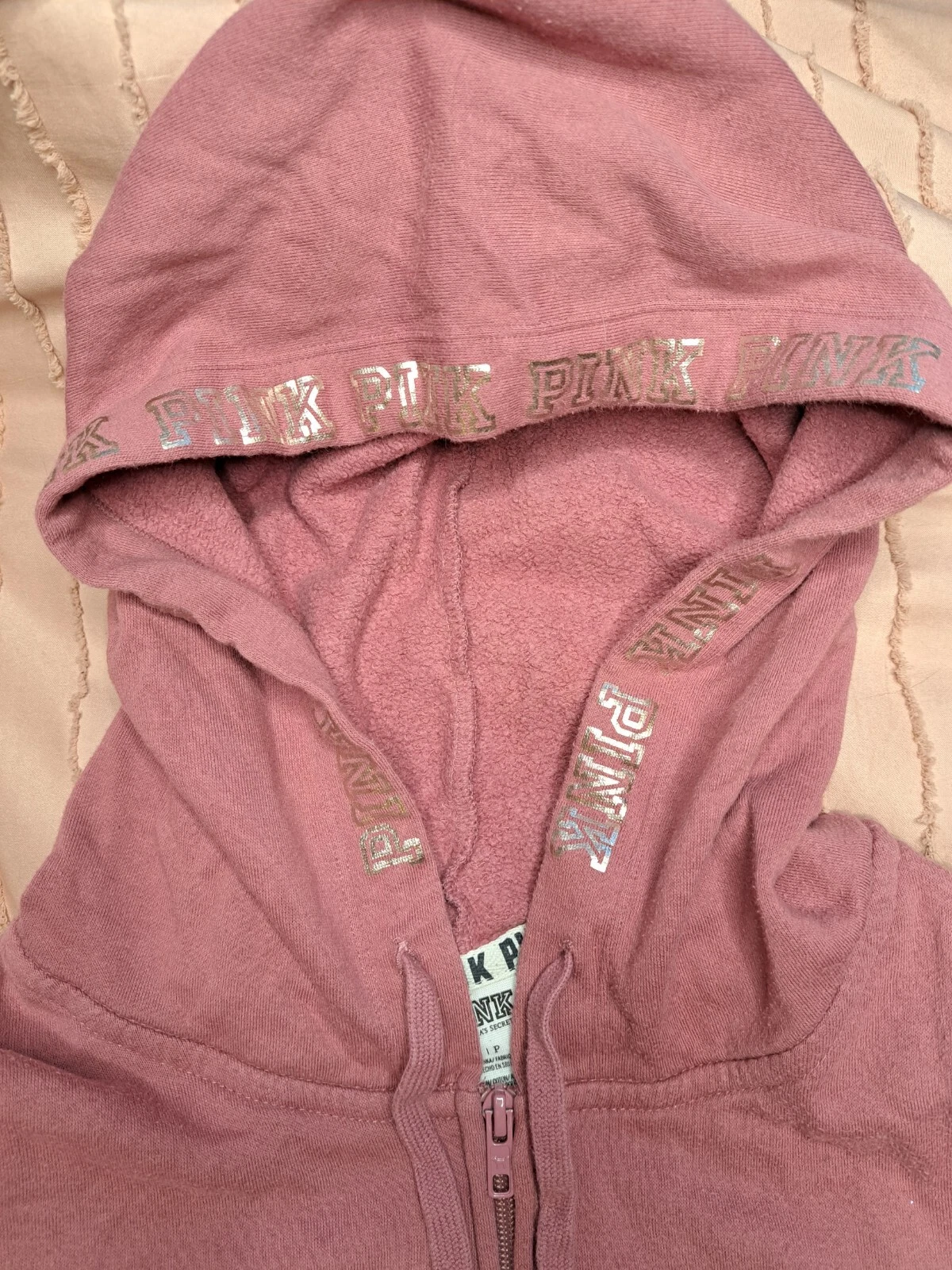 UNDERCOVER Giacca con cappuccio e zip intera rosa Victoria Secret taglia S