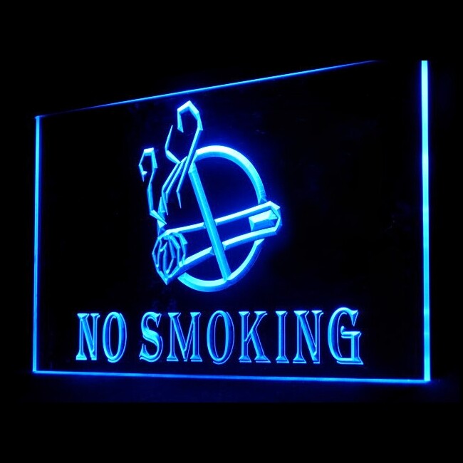 120016 No Smoking Area Cigarette Prohibition Caution Display Light Neon  Signs