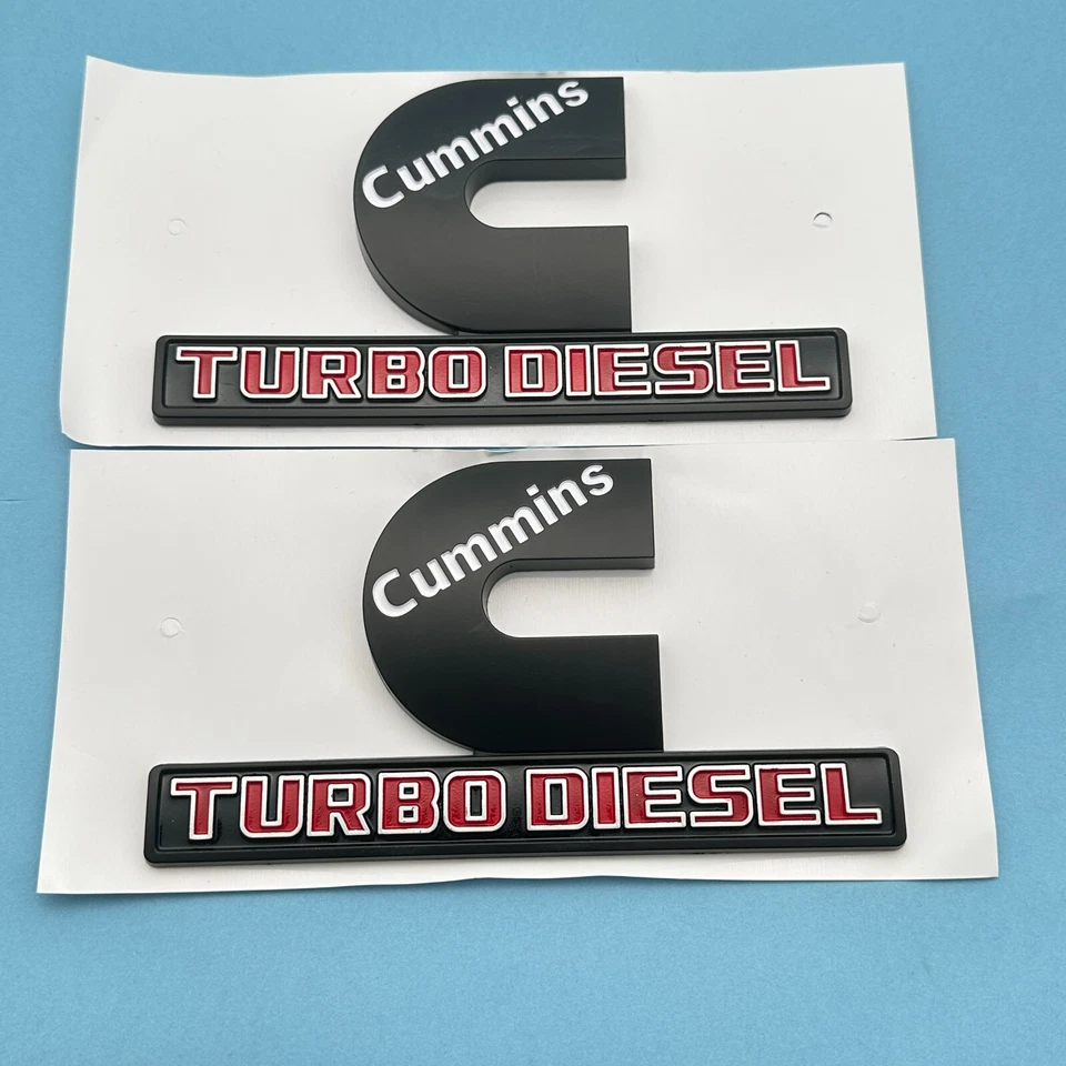 Insignia emblemas Fender Cummins turbo diésel para RAM 2500 3500 negro rojo 68276962AA Foto 4 de 4