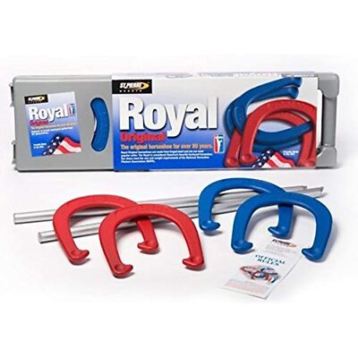 St. Pierre Royal Classic Horseshoes Set with 4 Horseshoes, 2 Steel Stakes, and