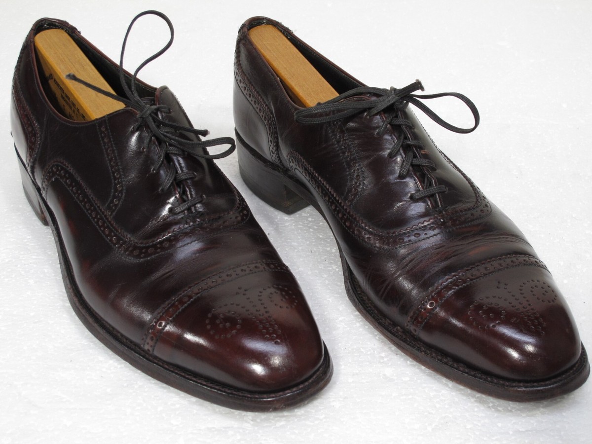 $1100 Nettleton Calvary Oxford leather shoes Size 8 Mens Burgundy Color Perfect Paul Oxford Cap Toe // Burgundy (US 11 // EE // Extra Wide  main image 2