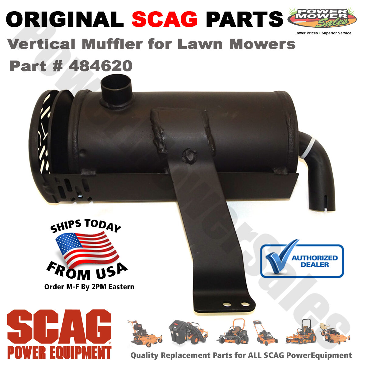 Genuine Scag Vertical Muffler FS/FX 603 for Lawn Mowers