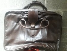 Valigia in pelle marrone vintage anni 70