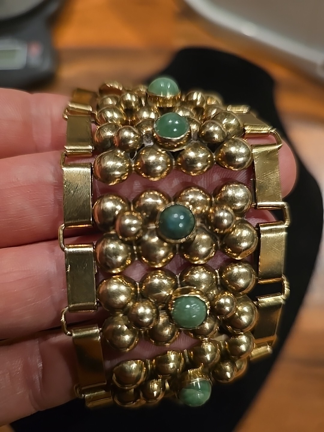 Sterling Silver 80 Grams Bracelet  18k Finish Ver… - image 10