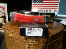 BOKER TREE BRAND GENTLMANS 3 3/4" RED SMOOTH BONE (LOCK BACK) POCKETKNIFE D2 BLA