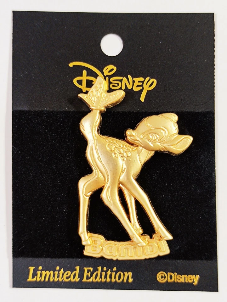 Limited Edition Japan Disney M&P - 100 Relief Series Bambi Goldtone - PIN 40787 - Image 3 of 3