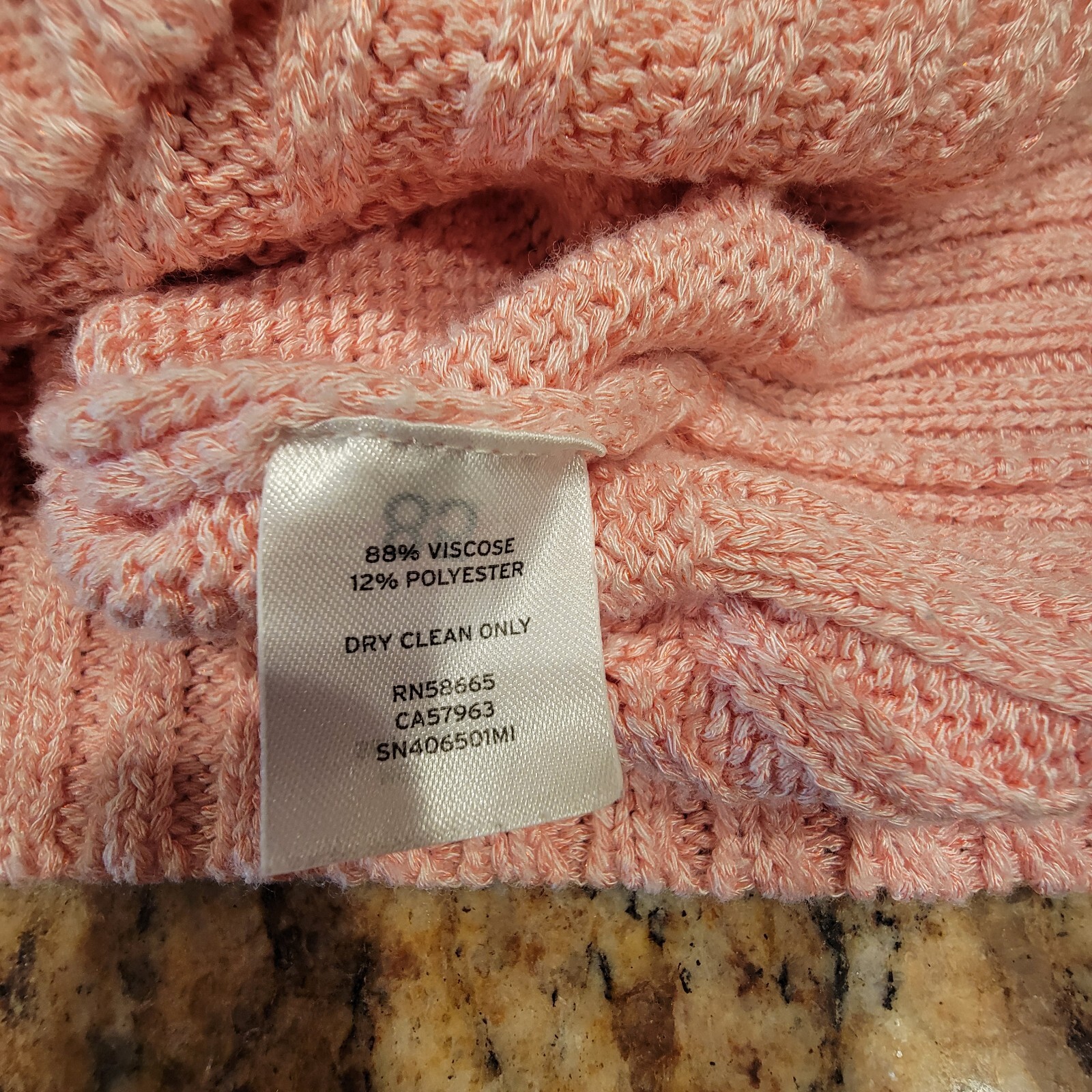 Something Navy Knitted Pink Pullover Sweater Size… - image 6