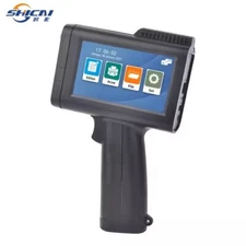 Handheld inkjet printer prints production date, barcode, logo, and printing