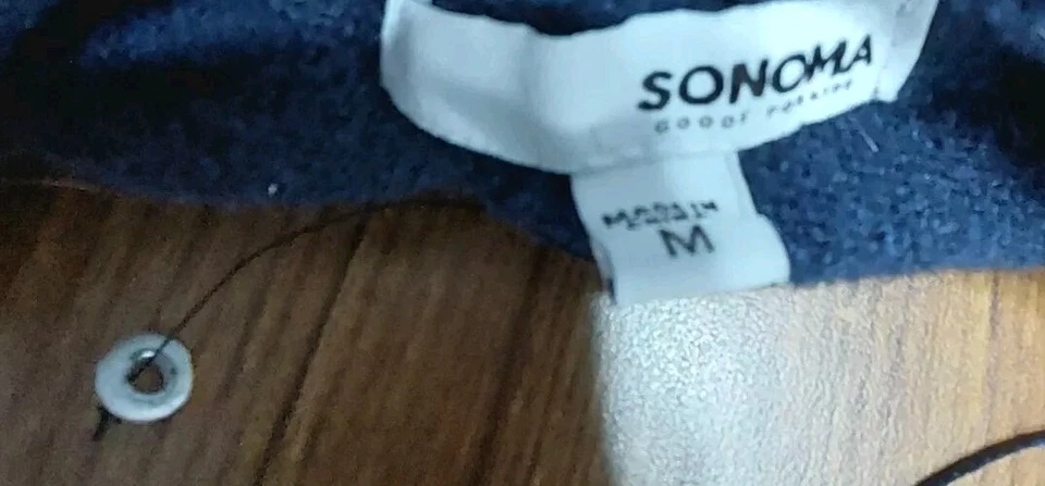 Suéter Sonoma Azul Marino Suéter Bordado Diseño Flores Talla Mediana Foto 4 de 4