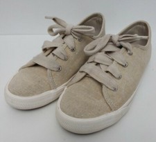 SPERRY Top-Sider Coastal Girls Canvas Sparkle Sneakers Dust Gold Size 2.5 M