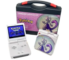 Nintendo Game Boy Advance SP System GBA SP IPS LCD 101 POKEMON UV Printed MEWTWO
