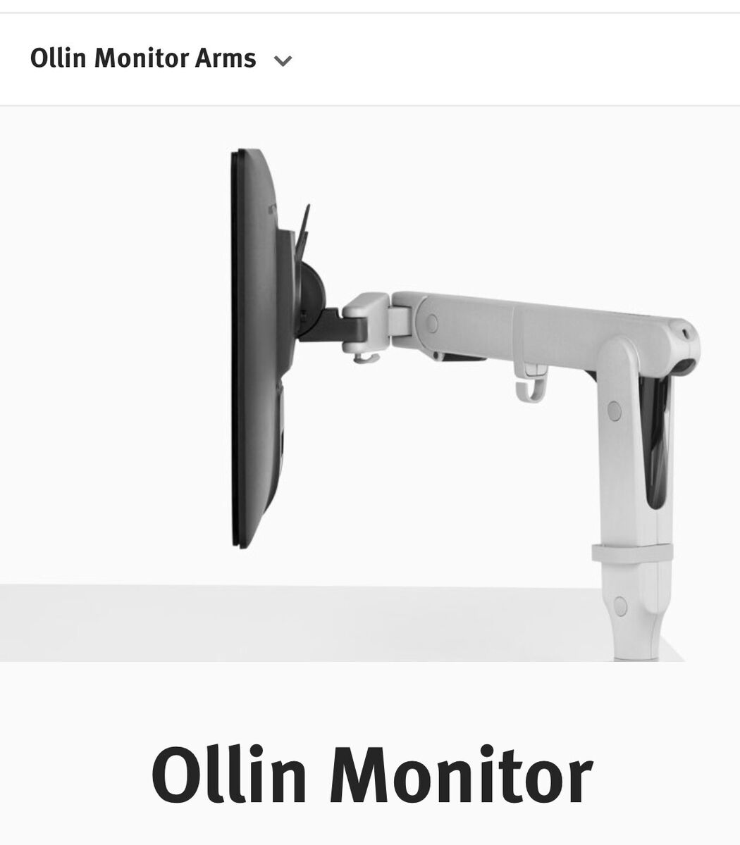 Herman Miller Ollin Monitor Arm | eBay Herman Miller Ollin Monitor Arm | eBay