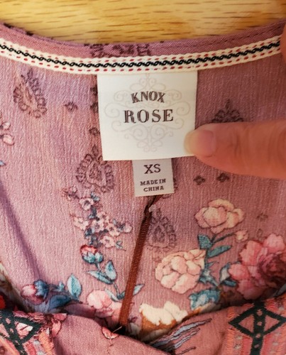 Knox Rose Womans Peasant Sleeveless Maxi Floral Sun Dress BOHO Size Small NWT - Picture 10 of 19