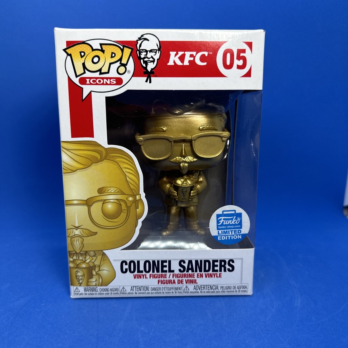 Funko Pop! Colonel Sanders (Gold) #5 Icons: KFC - Funko Shop