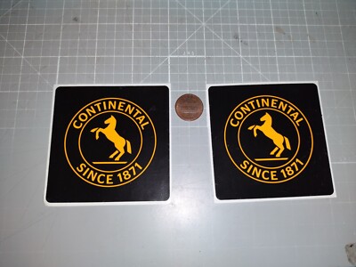 X2 CONTINENTAL SINCE 1871 STICKERS Sticker Decal ORIGINAL old stock ...