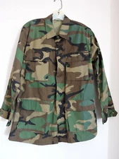 Mil Spec Plus brand Woodland Camo Rip Stop Light Jacket Small Regular