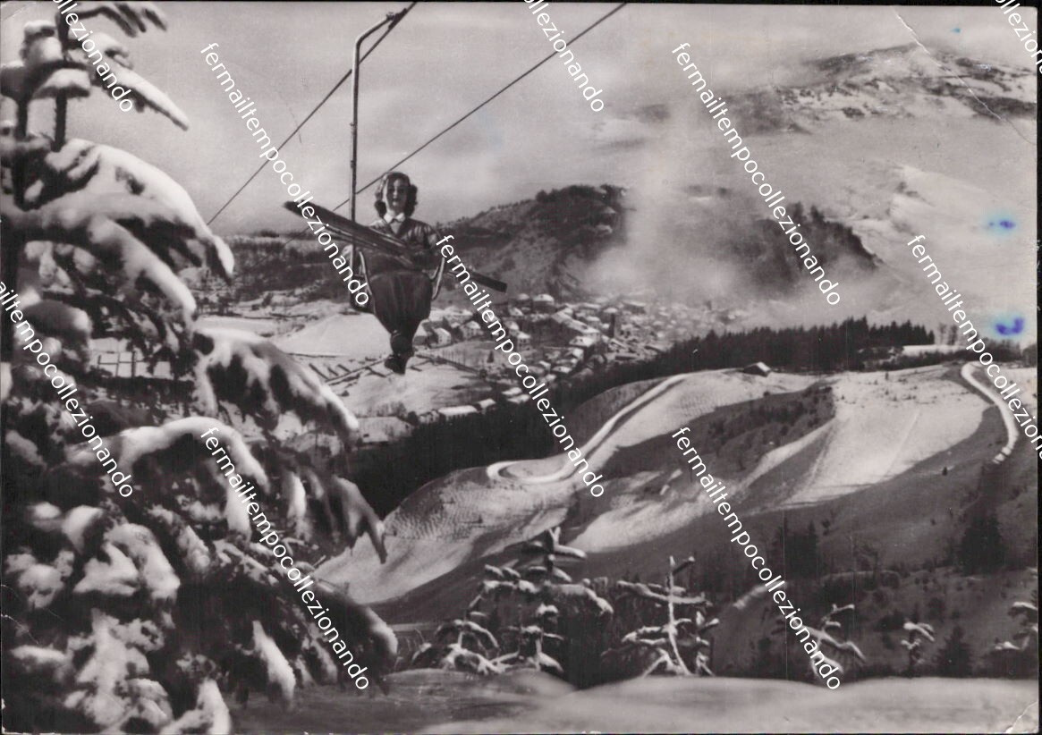 bh650 cartolina sestola panorama invernale provincia di modena emilia romagna