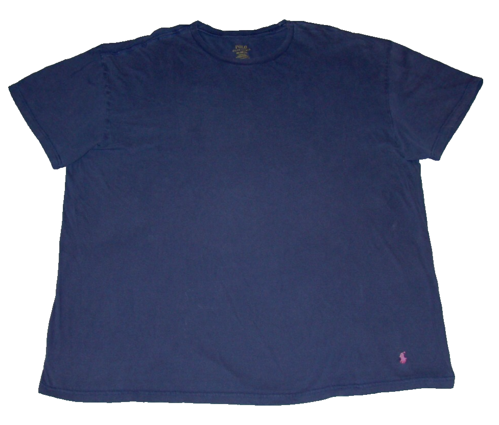 PONY Polo Ralph Lauren uomo taglia 2XL girocollo blu navy t shirt