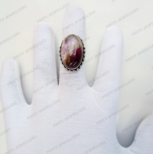 Natural Amethyst Gemstone Ring, 925 Sterling Silver Ring, Antique Handmade Ring - Picture 2 of 6