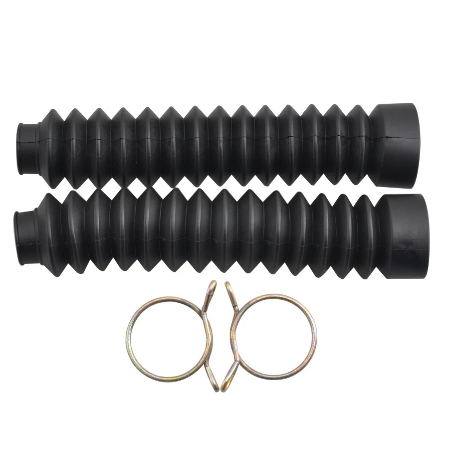 Universal Motorcycle Front Fork Cover Protector Gaiters Gators Boot Shock Rubber - Image 4 of 4