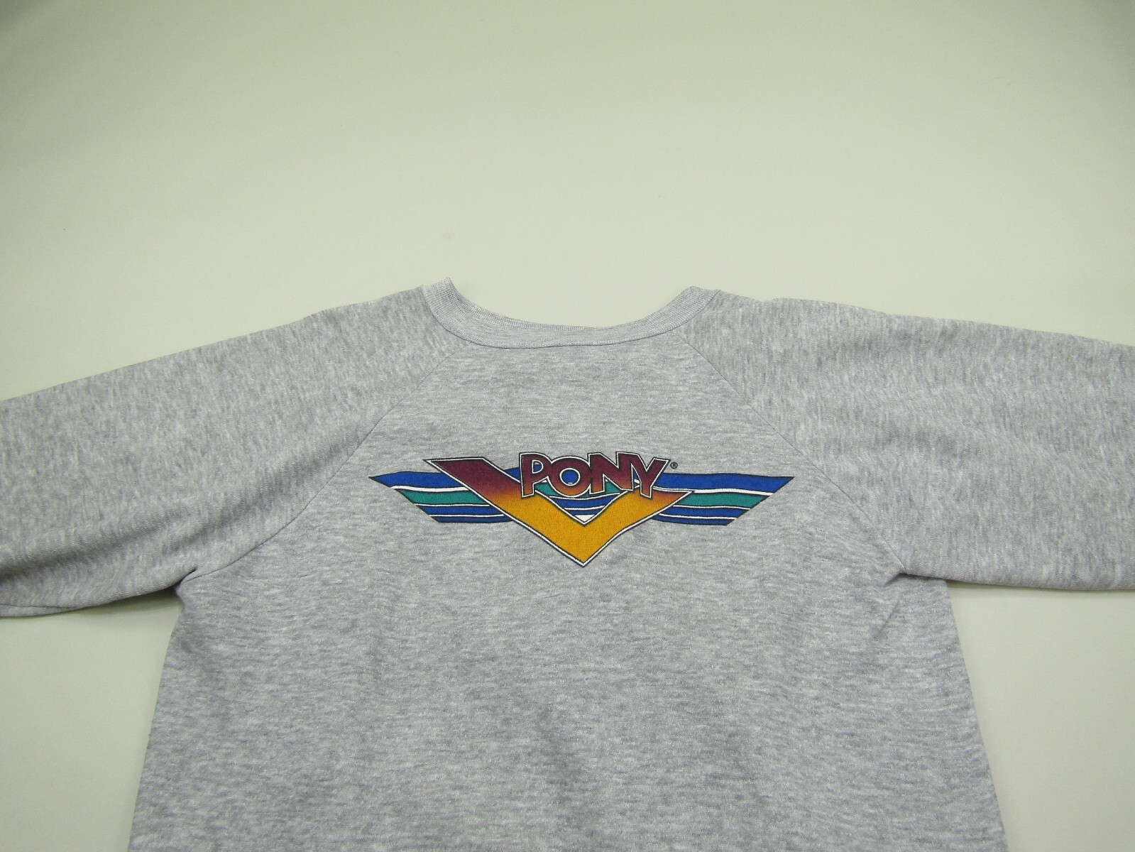 Felpa vintage PONY uomo XL? Pattinatore Streetwear Grigio Spell Out Retro Logo Y2K