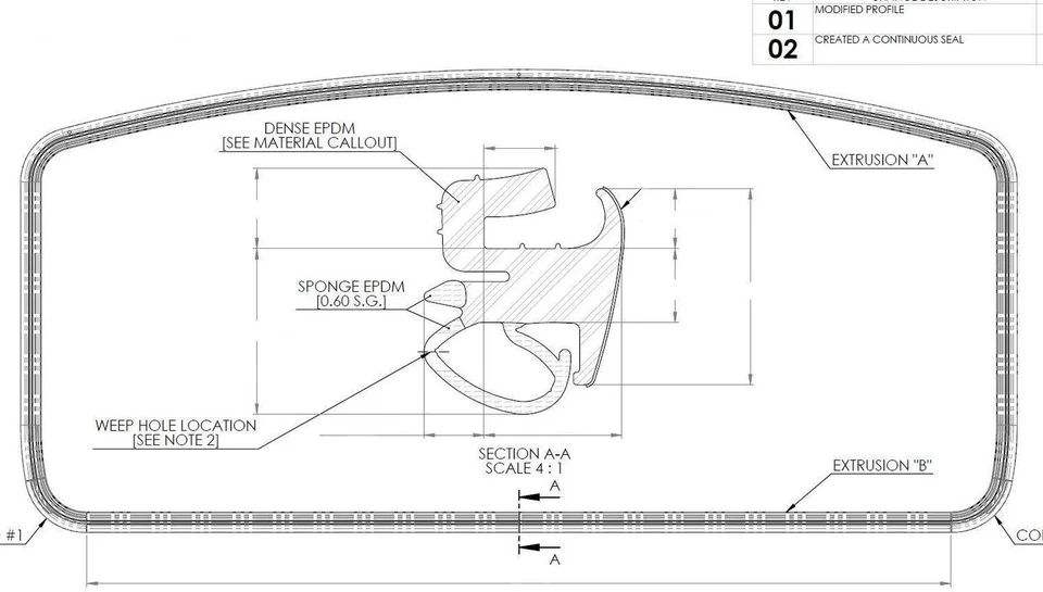 Honda CRX Si 88-91 techo corredizo sello impermeable exterior NUEVO Foto 3 de 4