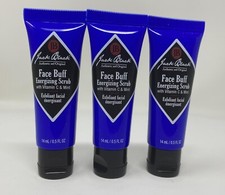 3 x Jack Black Face Buff Energizing Scrub Travel size 0.5 oz/ 14ml Sealed