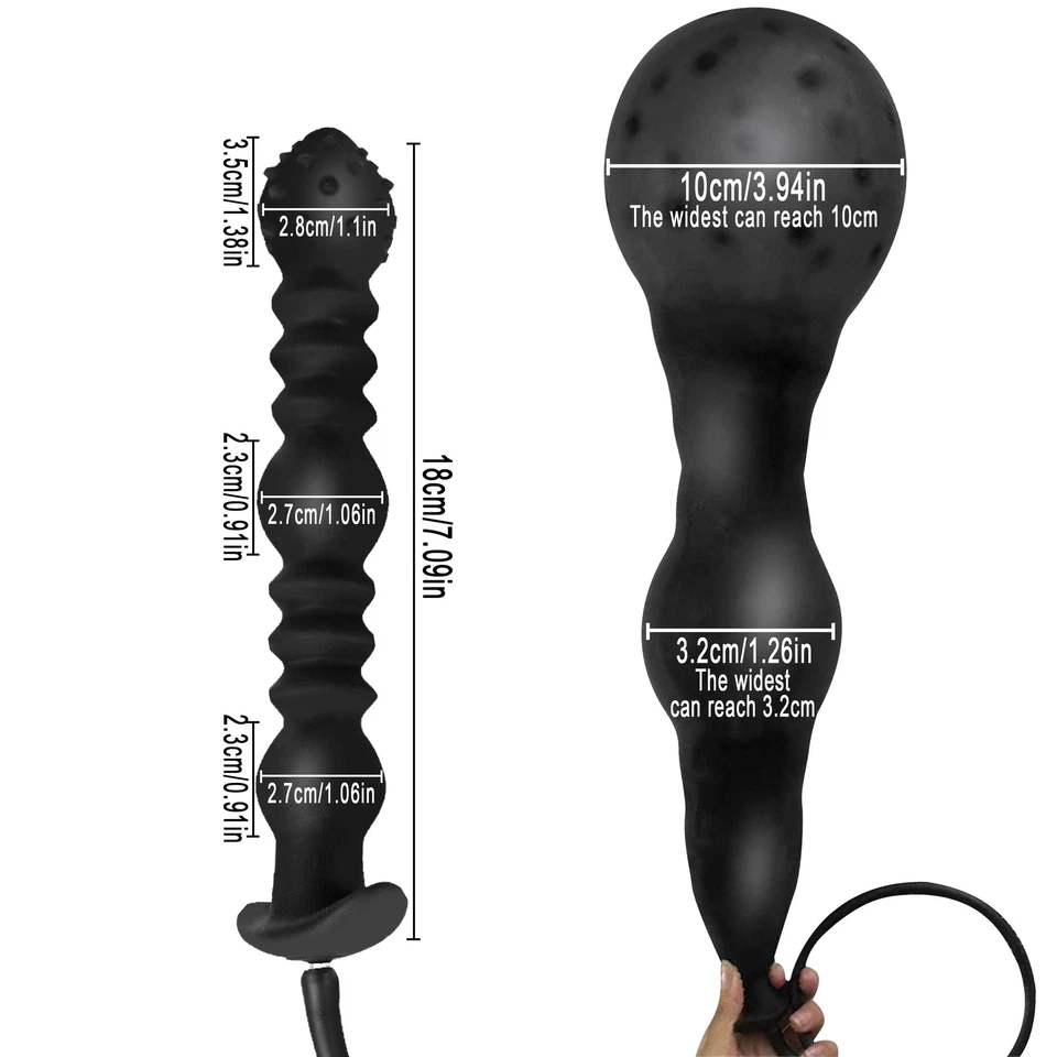 Dilatador anal inflable para hombres dilatador ano glúteos consolador masturbador femenino Foto 3 de 4