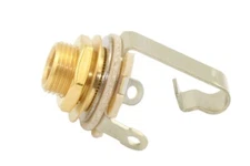 NEW - Switchcraft #11 1/4" Mono Input Jack - GOLD