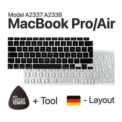 Replacement Button for MacBook Pro Air 13'' (2020) A2337 A2338 Button Hinge DE Layout