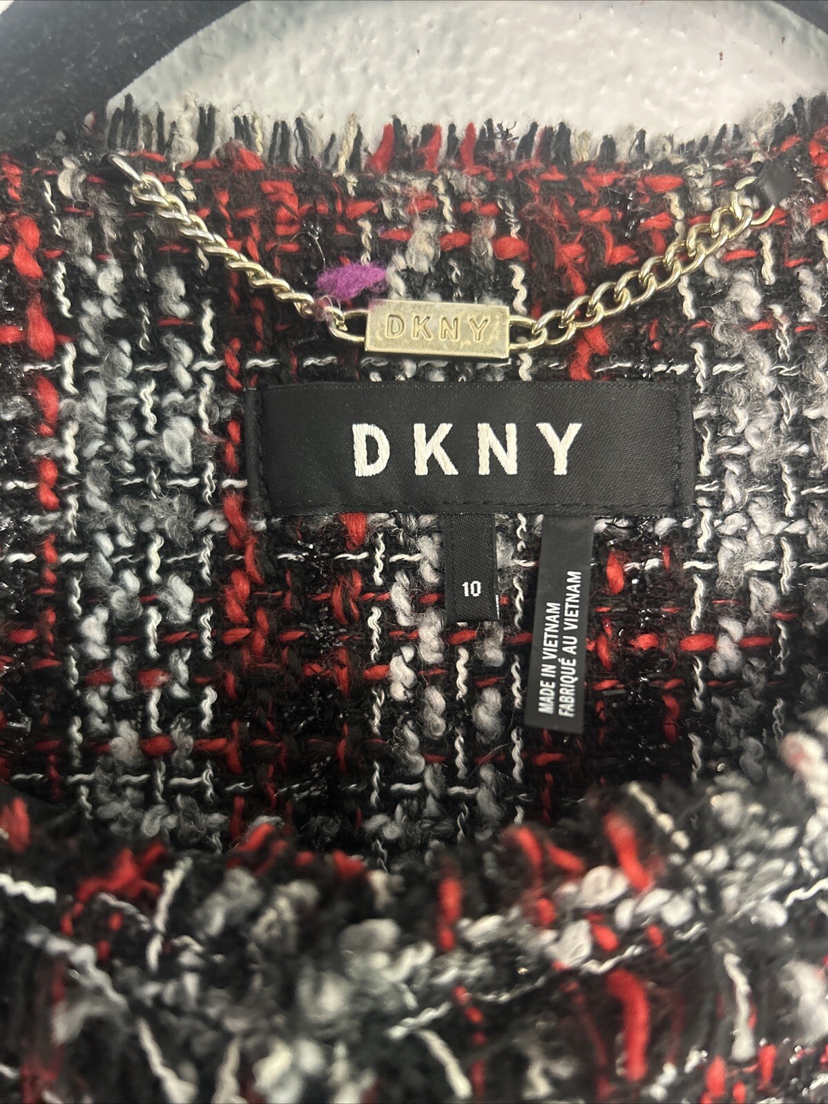 DKNY Women’s Basic Classic Blazer  Tweed Plaid Ja… - image 5