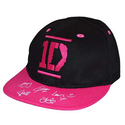 One Direction schwarz/pink Signatur Kappe X 2