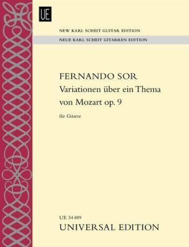 Thumbnail - Variations On A Theme Of Mozart Op.9: Ue34489 By Sor, Fernando