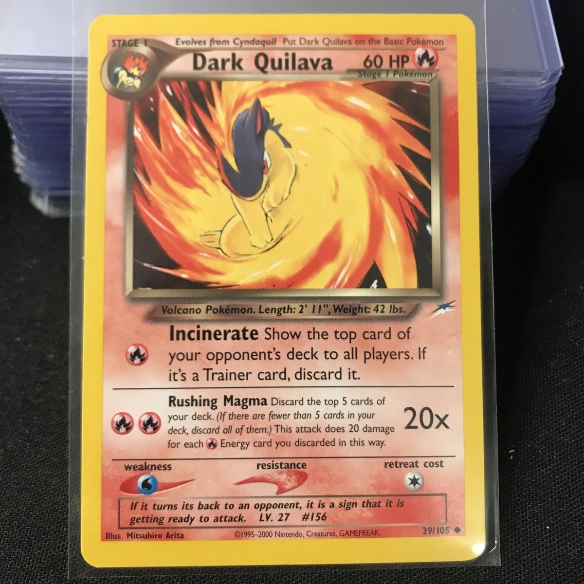 Dark Quilava 39/105 Pokemon Neo Destiny Unlimited Non Holo NM/LP