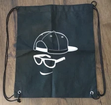 Baseball Themed Sunglasses Black Drawstring Bag Backpack