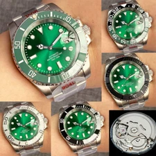 40mm Tandorio Japan NH35A Automatic Mens Watch Ceramic Bezel Green Dial