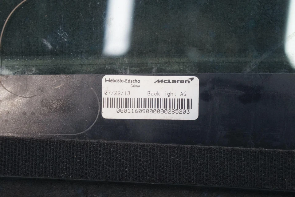 Panel de vidrio para ventana trasera 43R-000706 OEM McLaren MP4-12C 2014 Foto 3 de 4