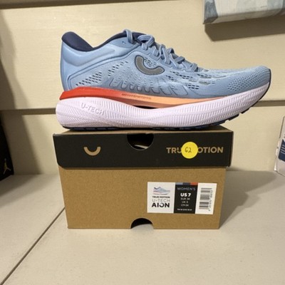 True Motion U-Tech Aion W Women's Low Top Mesh Sneakers Blue Red White Logo