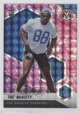 2021 Panini Mosaic Rookies Pink Camo Mosaic Prizm Tre' McKitty #386 0i1i