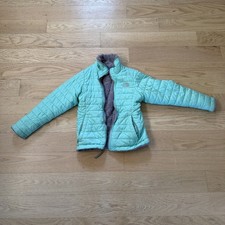 The North Face Kids Reversible Insulated Jacket Mint Green Full Zip Size 7/8