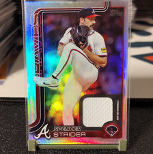 Topps 2025 Series 2 Rookie patch Spencer Strider Rainbow foil #579 Atlanta Brave