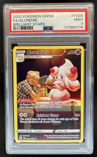 2022 Pokemon SWSH Brilliant Stars Alcremie Trainer Gallery Holo #TG08/TG30 PSA 9