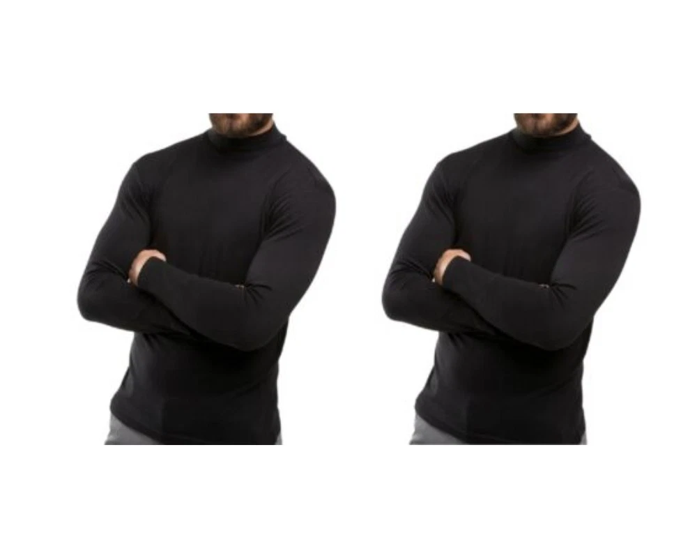 BL11 Maglia Di Filo Da Uomo Manica Lunga Regular Fit Tinta Unita 100 - Foto 14