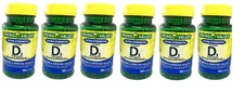 6x Spring Valley Vitamin D3 125 mcg per Softgel 5000 IU 600 softgel /exp 08 /27