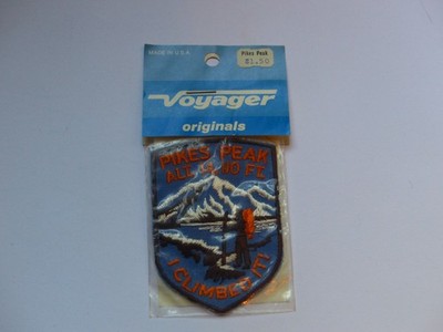Unused Vintage Pikes Peak Alt. 14,110 Ft. ''I climbed It!'' Souvenir Travel Patch