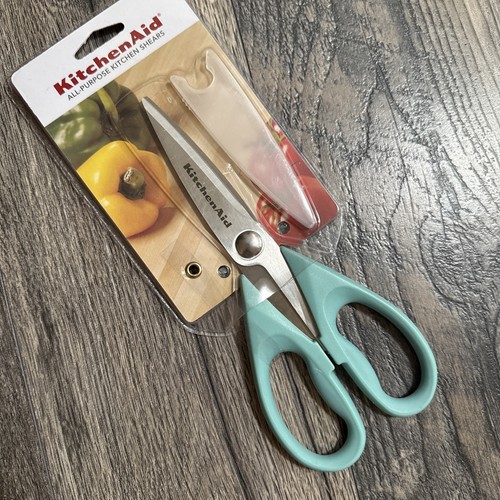 KitchenAid All Purpose Kitchen Shears Sky Aqua Blue HAQA new - Picture 3 of 4