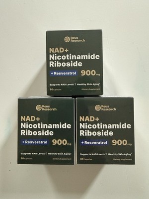 3 Pack - Nicotinamide Riboside Resveratrol NAD+ - Healthy Skin Aging (EXP 01/27)