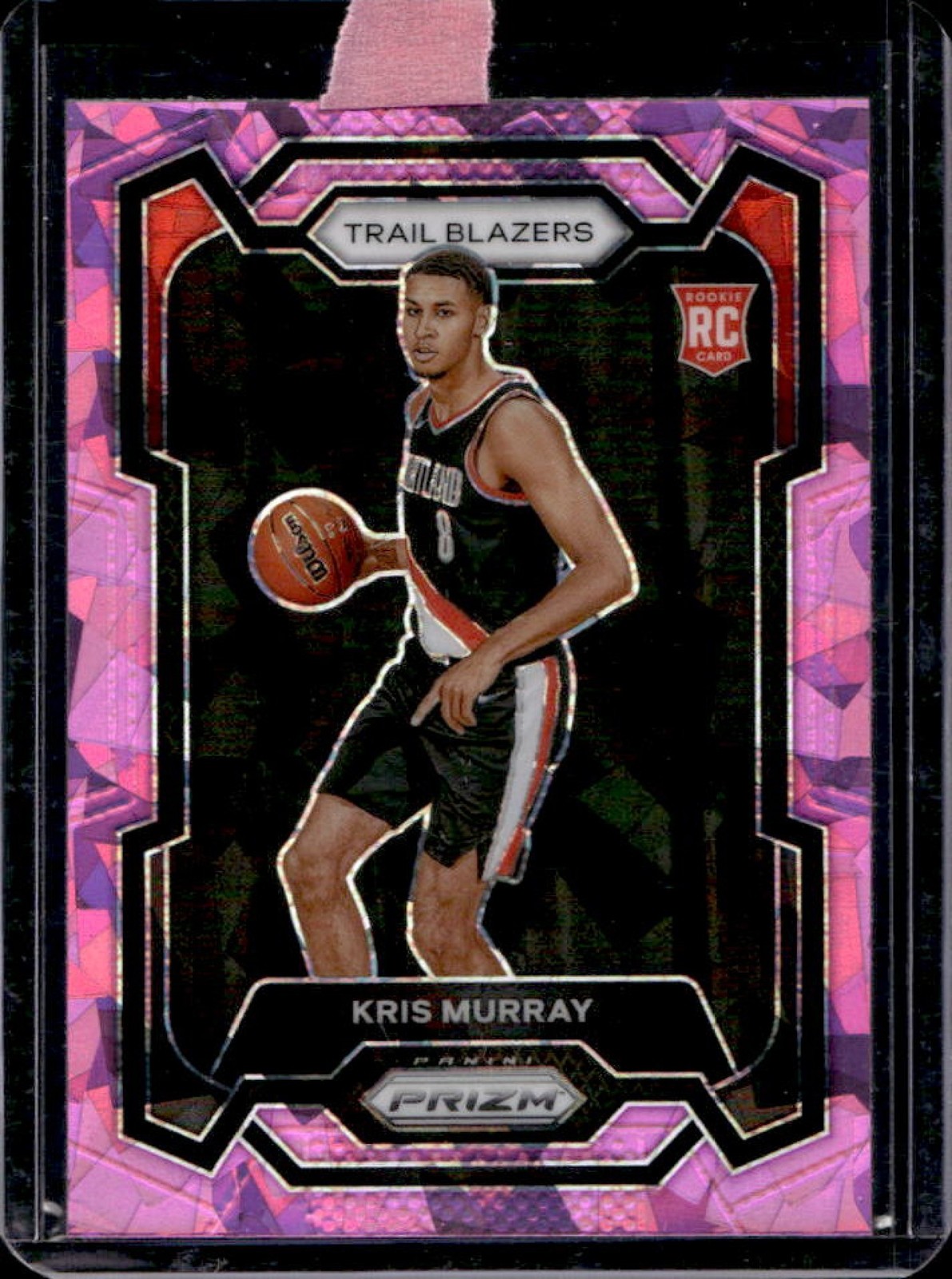 2023-24 Panini Prizm Kris Murray RC Prizm Pink Ice Rookie #142 Trail Blazers