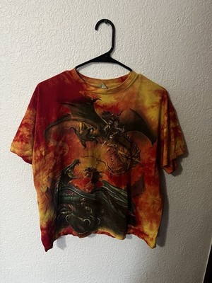 Dragon Tie-dye Tshirt With Unique Design Size S